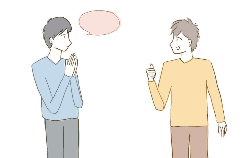 2 jongens in gesprek met elkaar